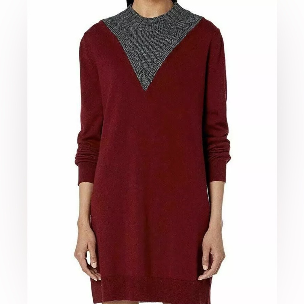 MM6 Wool Burgundy Sweater Dress